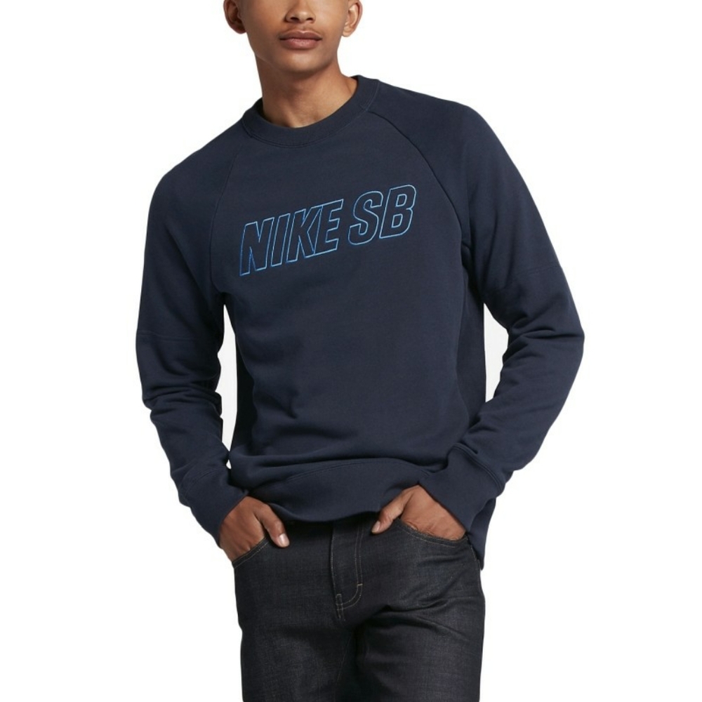 Nike SB Mens Size Medium Navy Sweater Crewneck 800139 451